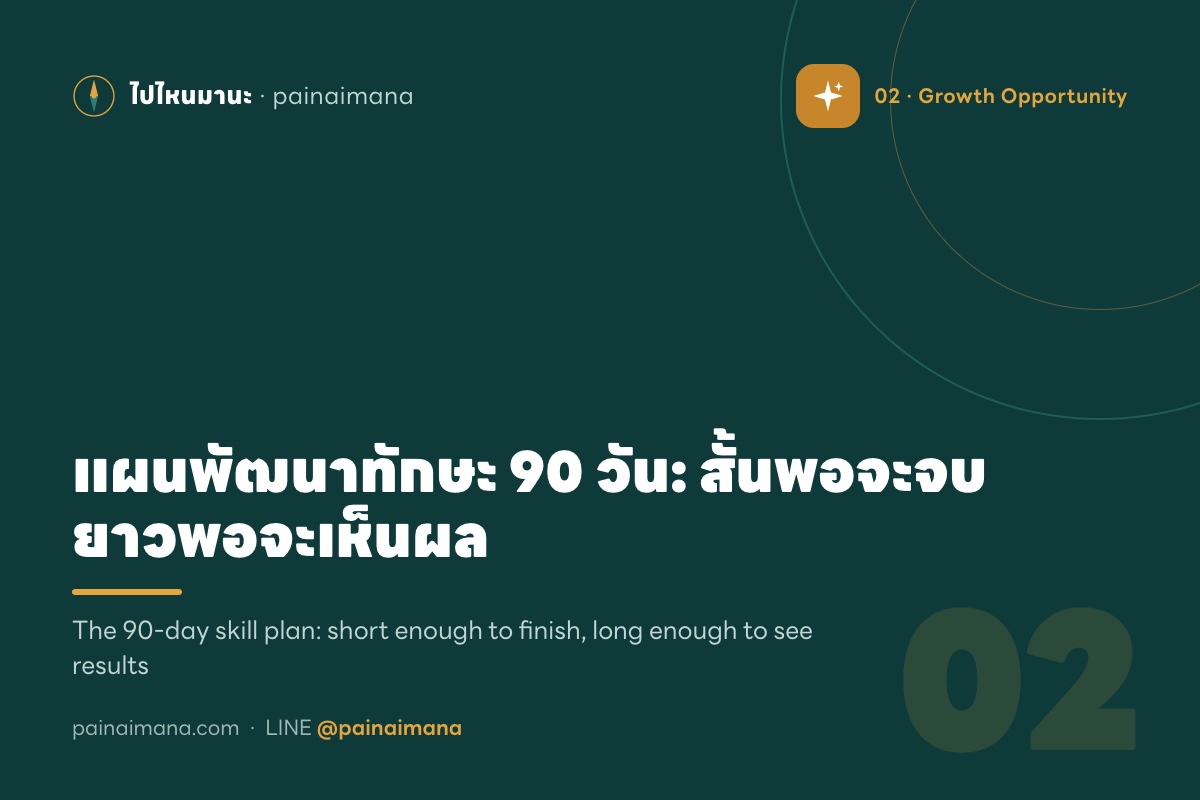 แผนพัฒนาทักษะ 90 วัน: สั้นพอจะจบ ยาวพอจะเห็นผล